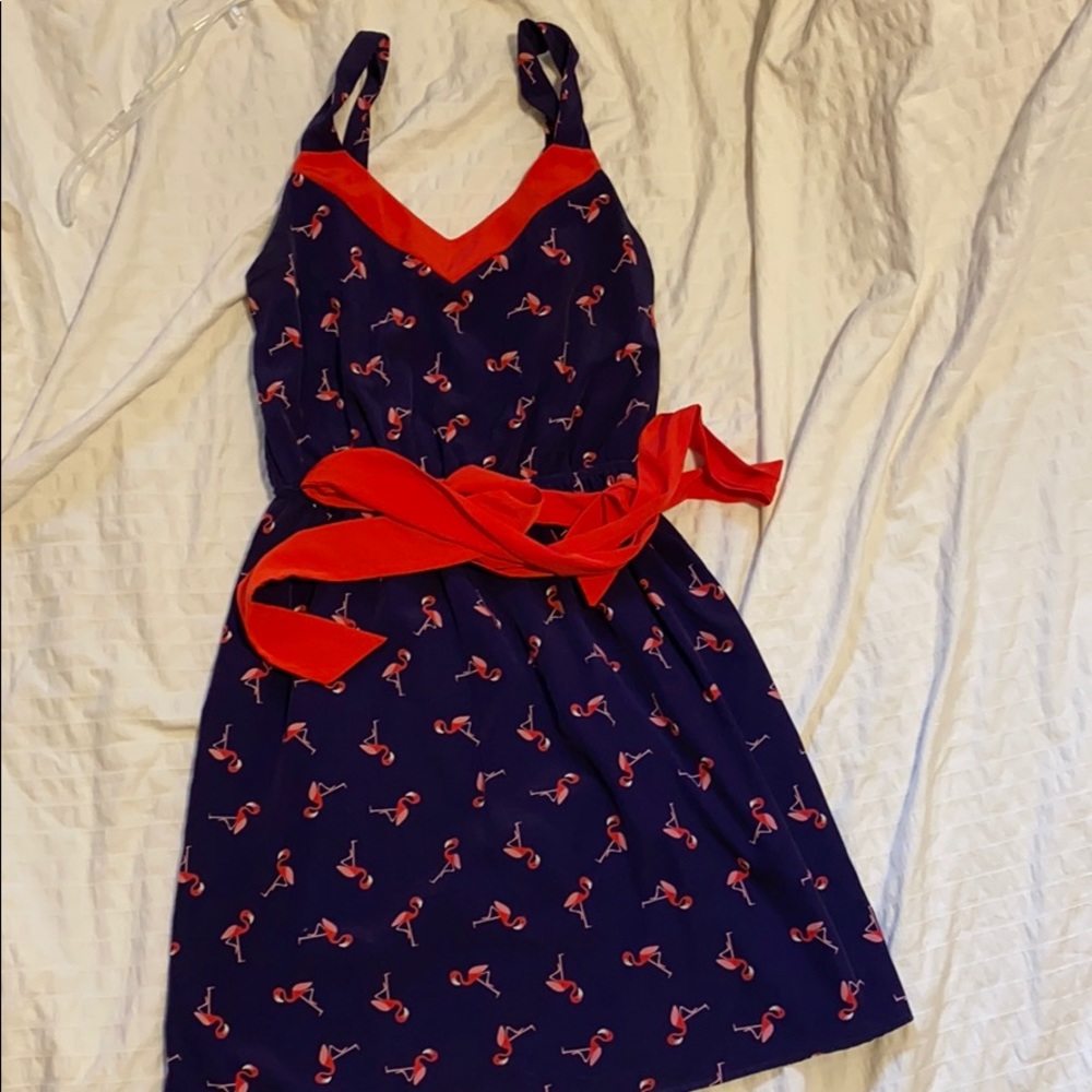 Peach Love Flamingo Dress S